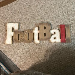 Wooden Football Sign 