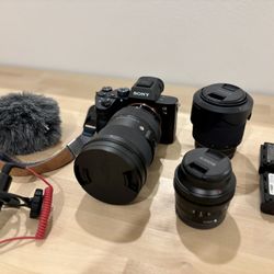 Great Sony A7iii Full Bundle - Lens, Mic, Extras