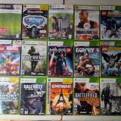 Xbox 360 Games $5 Each