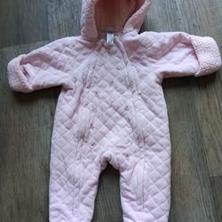 Infant Baby Bodysuit Sweater Onesie With Hood Size 6-9 Months 
