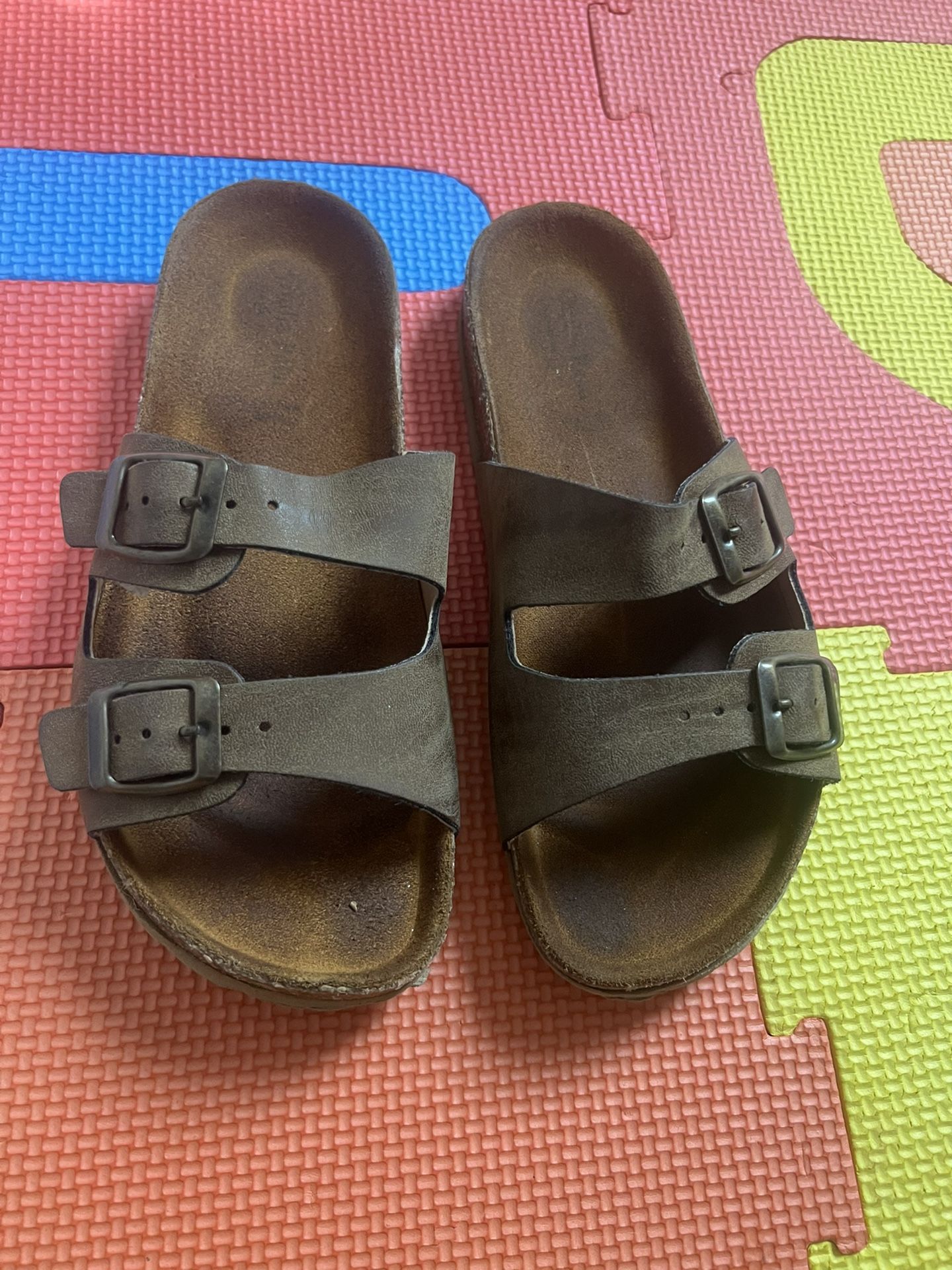 Toddler Girl Brown Soft Leather Sandals