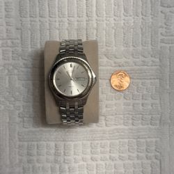 Citizen Quartz WR100 Stainless Steel Watch – Day/Date – Silver Dial