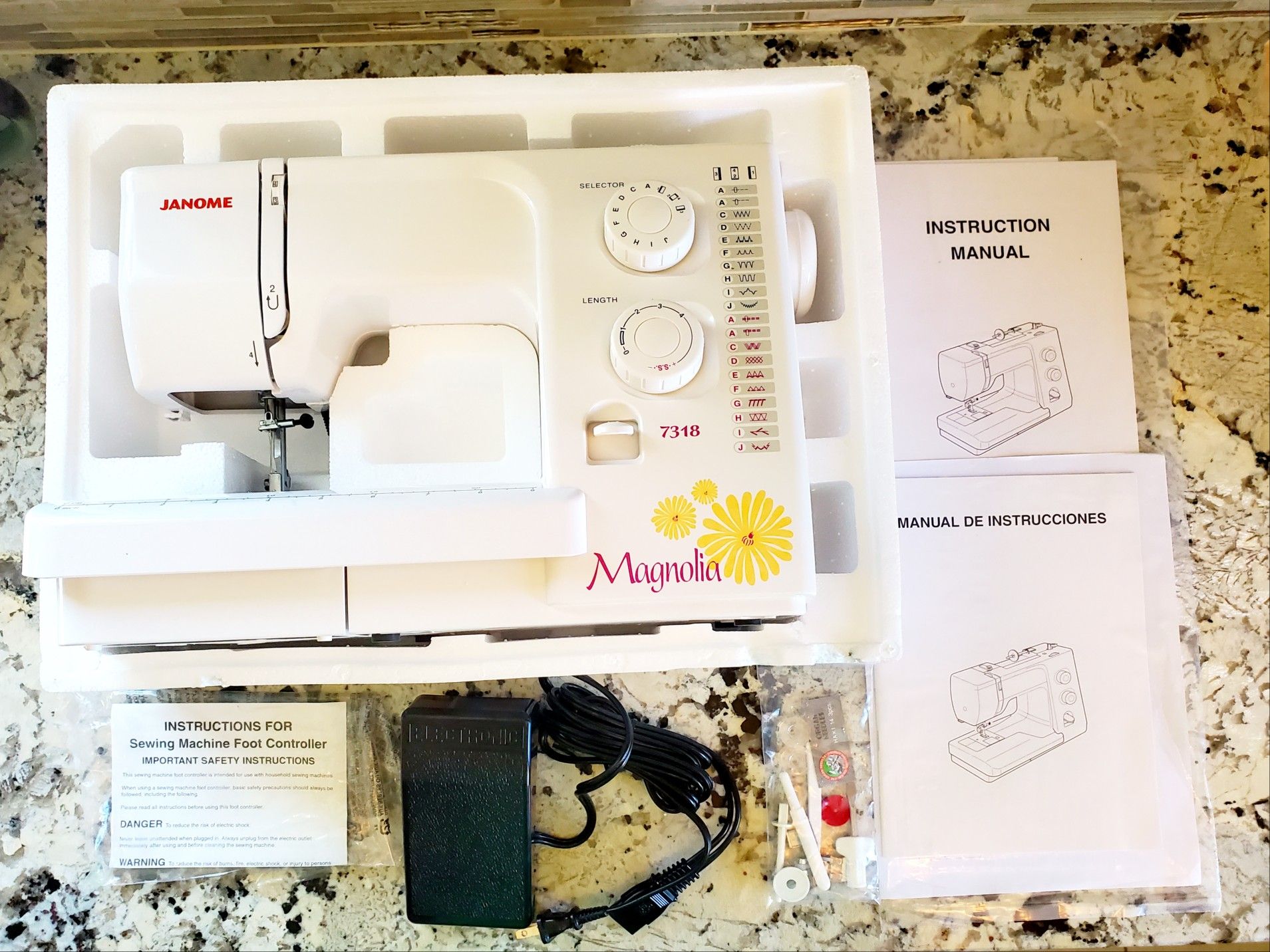 Janome 7318 Magnolia Sewing Machine New In box With Accessories
