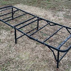 Metal Folding Cot Bed Frame Beach Camping Kids Guests