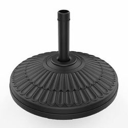 New 80 lbs. HDPE Round Patio Umbrella Base Free Standing Heavy Duty Base Water and Sand in Black  New in box