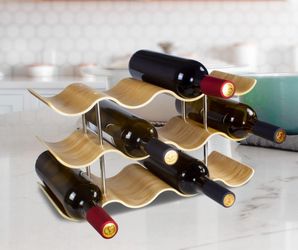 12 Bottle Wood Wine Rack