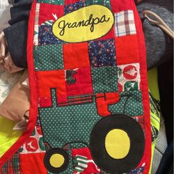 quilted grandpa christmas stocking