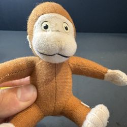 Vtg Curious George Mini Plush 3.5” Sitting Monkey Small Stuffed Animal Toy