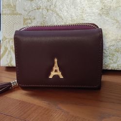 Ladies Bi-fold Eiffel Tower Design Wallets 