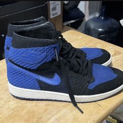 Jordan 1 Flyknit Royal Blue Black Size 9.5 Mens