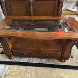 Wood/ Glass Coffee Table 