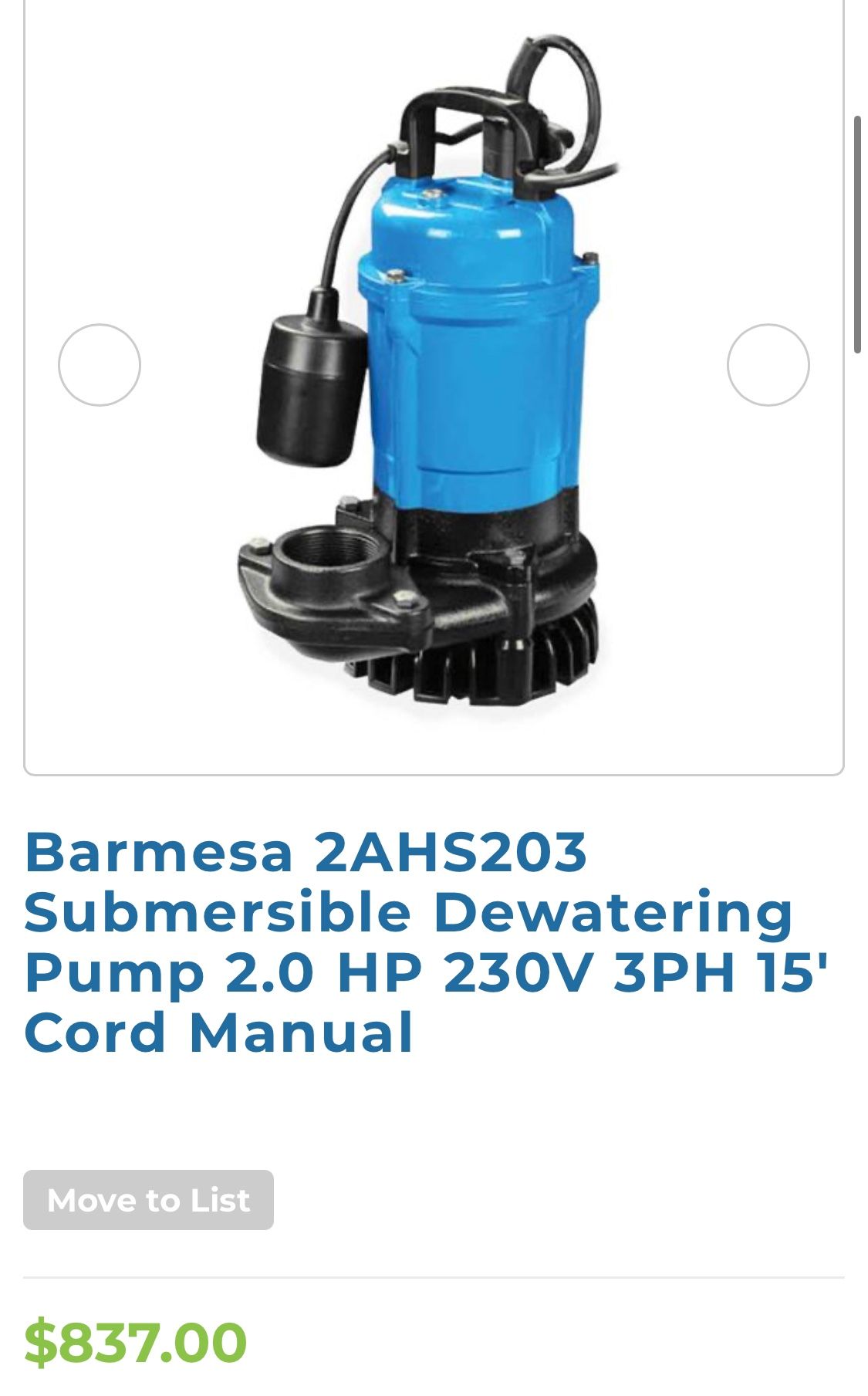 Brand New!! 2HP Pump. Made in USA