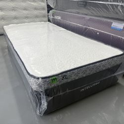 TWIN XL INTELLIBED “MIDNIGHT” MATTRESS & BOX SPRING BED SET