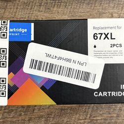 Compatible HP 67XL Black Ink Cartridge 2-Pack Replacement