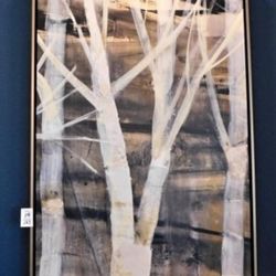 Silver Trees- by Hristova Two Beautful Large Framed Canvas Pieces $90 each