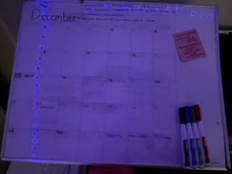 Calendar Whiteboard + 4 Expo Markers W/ Erasers
