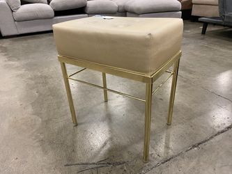 Gold Accent Vanity Stool