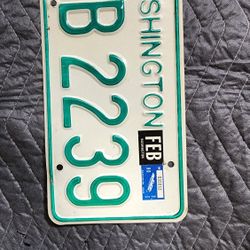 WA State License Plate For 1970s-1980s Truck