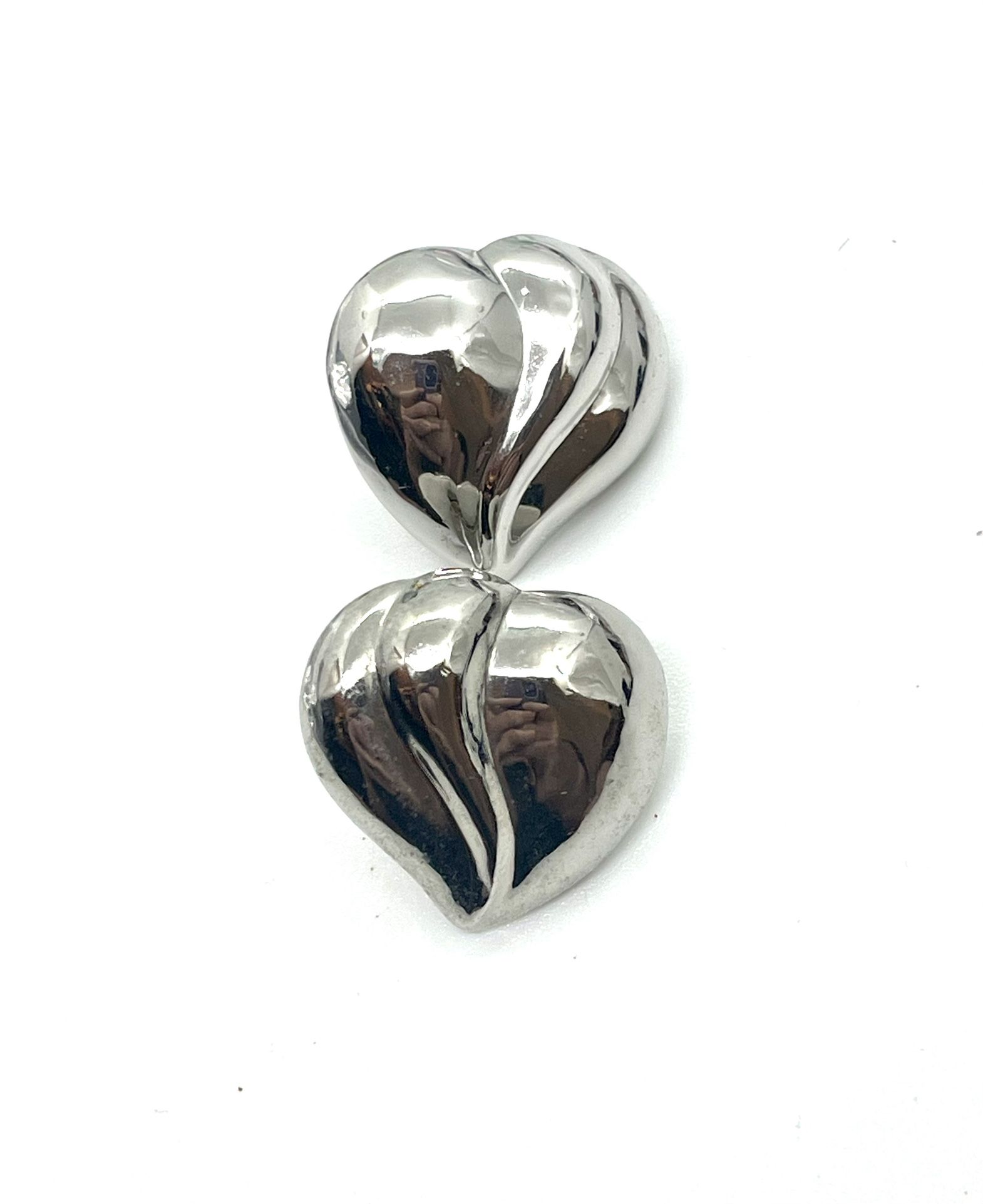 Vintage Sterling Heart Earrings