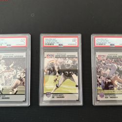 Oakland/ Vegas Raiders PSA Slabs