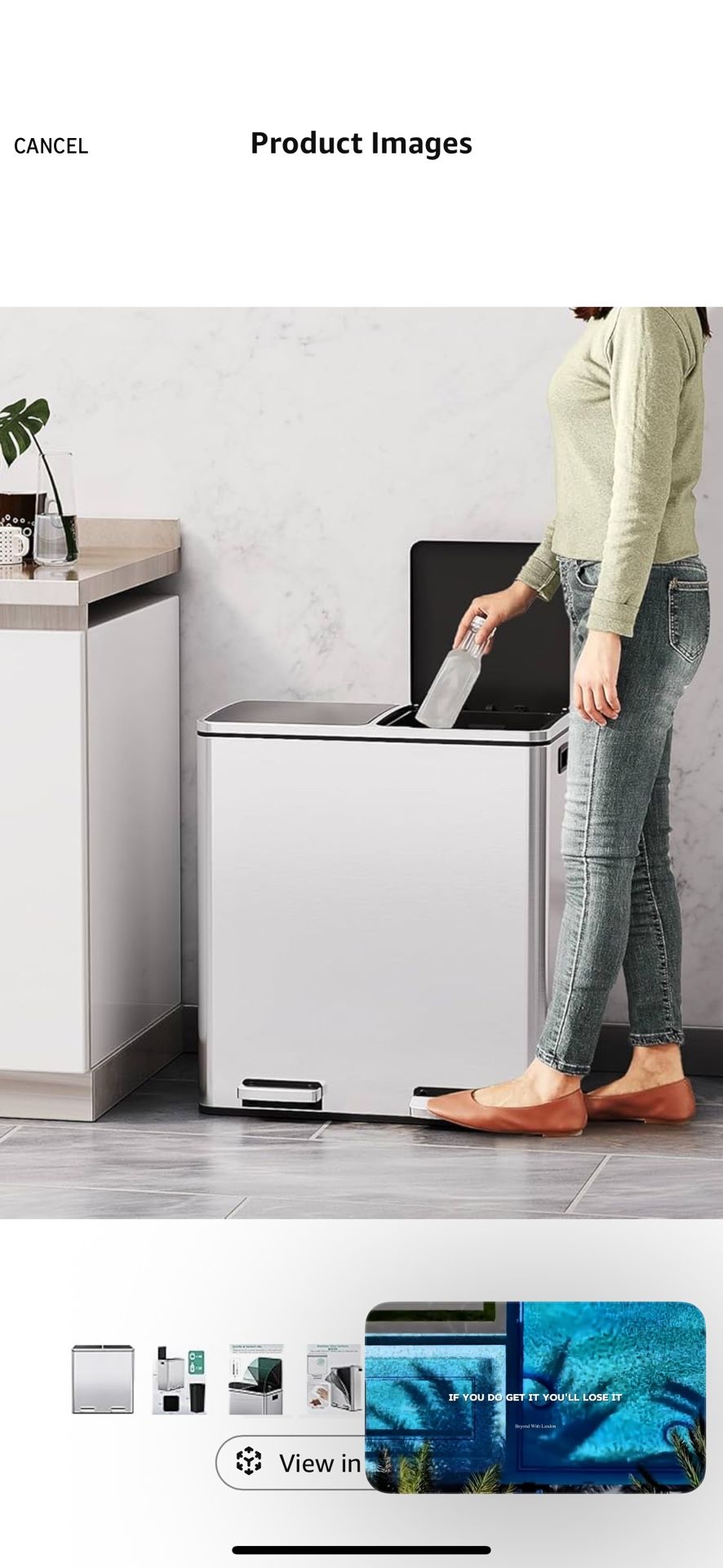 Stainless Steel Dual Trash Can