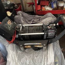 Smittyville X-Rc 12,000lb Winch W/ Controller And Synthetic Line 