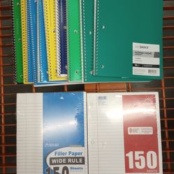 School Supplies Notebooks Paper