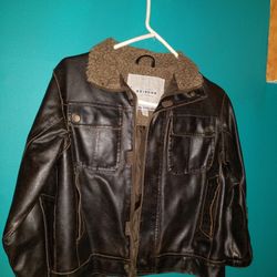 Kids Bomber Jacket Faux Leather 