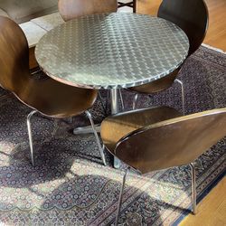Table and four chairs
