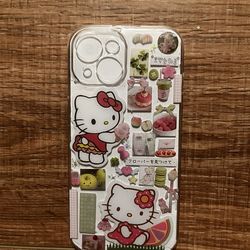 Iphone 15 phone case: pink and green