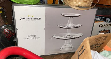 Glass Serving Set 3 Tier 