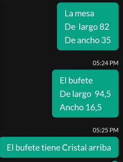Mesa y bufete