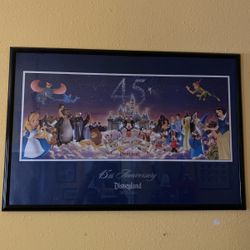 Vintage Disneyland 2000 45th Anniversary Poster 24" × 36"