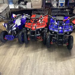 Kids ATV Gas Powered 49cc ; 15 MPH, Red,mix weights 135lb ($550each)