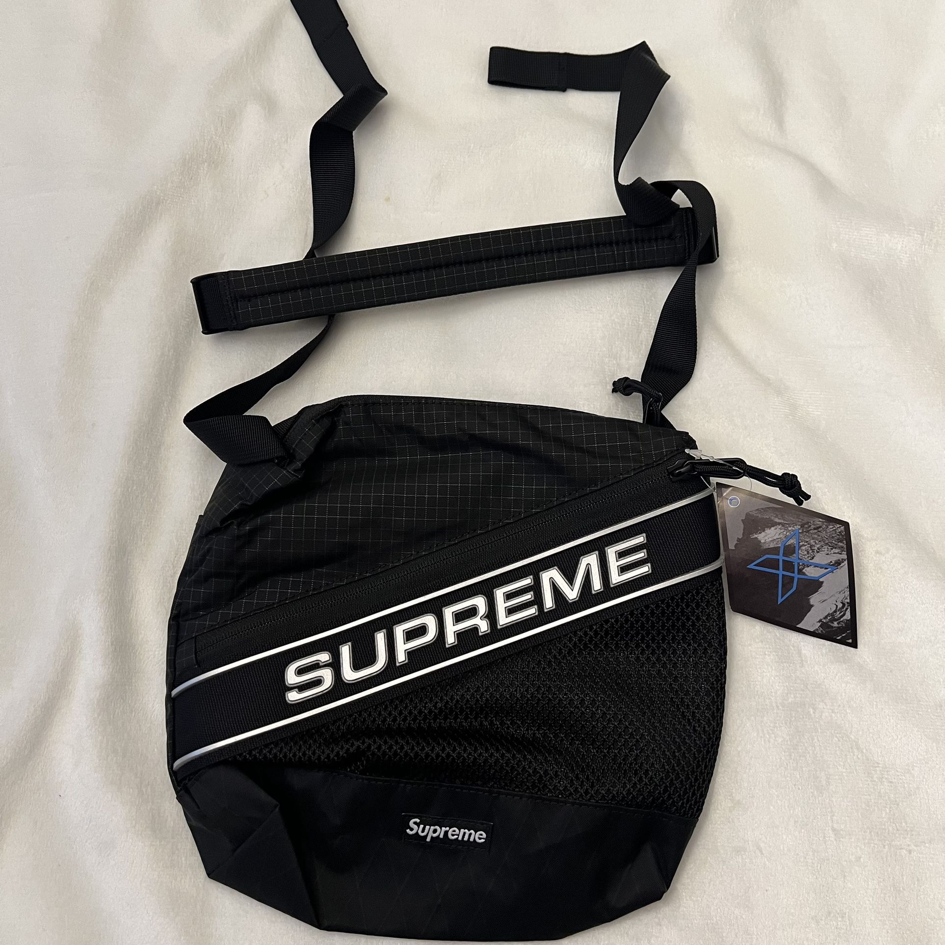 Supreme 3D Logo Black Shoulder Bag