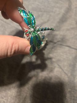 Dragonfly perfume bottle with crystal rod new no perfume inside
