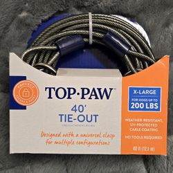 Top Paw 40 Foot Tie-out For Dogs.