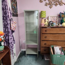 Ikea Rudsta Glass Door Cabinet Green