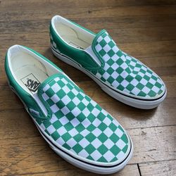 Green Checked Vans For Sale $50