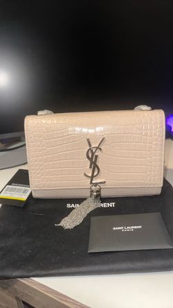 YSL Kate Pink Crocodile bag