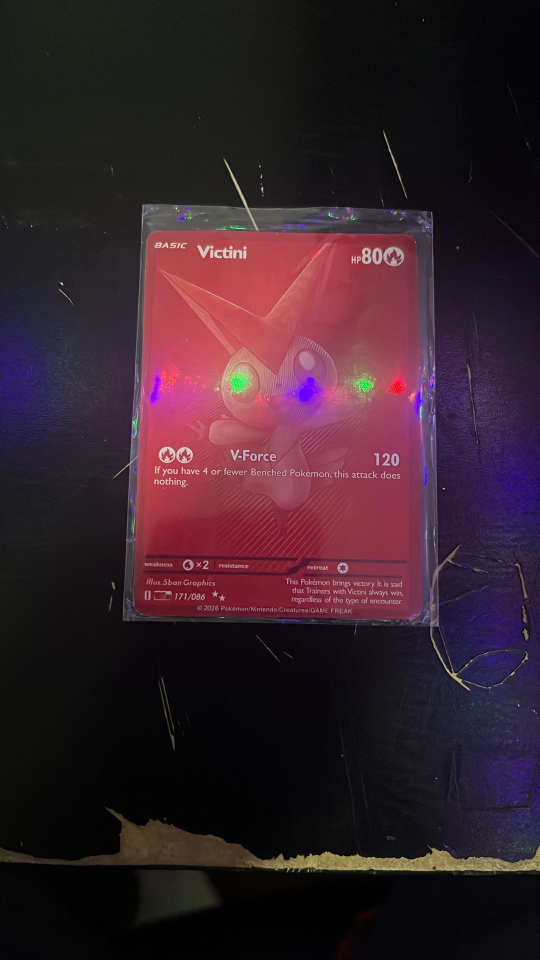 Scarlett And Violet White Flare Victini - Red Rare