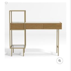C&B Winslet Marble, Glass, Brass Console Table