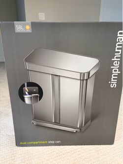 NEW SIMPLEHUMAN TRASH CAN