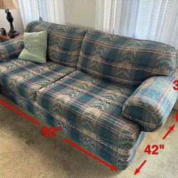 Simmons Patterned Sofa / Couch - Good, Clean Cond. - Marietta, Pa Pick Up