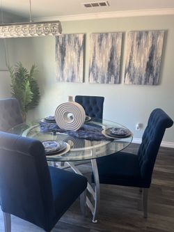 Blue chairs