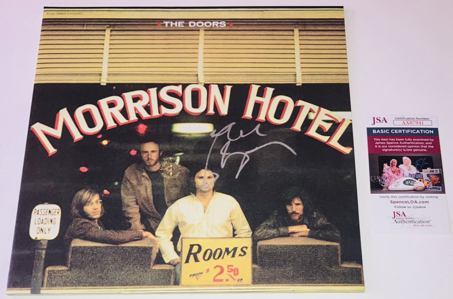 ROBBY KRIEGER SIGNED AUTOGRAPHED THE DOORS MORRISON HOTEL VINYL ALBUM JSA COA!