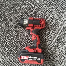 BAUER TOOLS 1781C-B1 - 1/4" HEX COMPACT IMPACT DRIVER 20v - Includes 20v Battery 