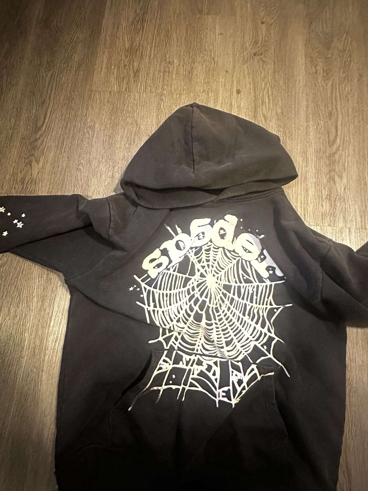 Black And White Sp5der Hoodie.