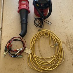Shop Vac, Blower, Jumper Cables, 50ft Heavy Duty Extension Cord