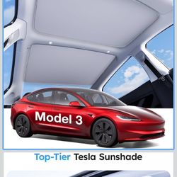 Tesla Model 3 Sunshade Roof, 3-Gen Heat Insulation Glass Roof Sun Shade